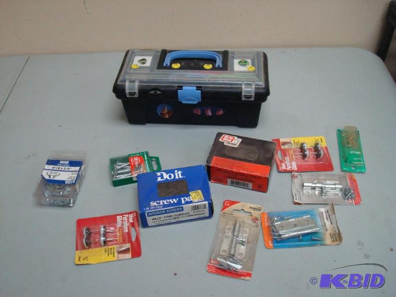lot 54 image: Tool Box And Misc. Hardware ...