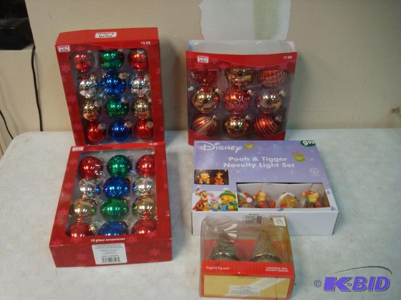lot 82 image: Lot Of Ornaments And Winnie The Pooh Lights...