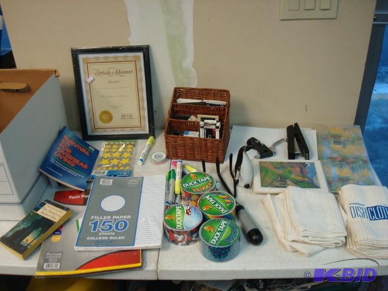lot 92 image: Lot Of Different Items, Colored Duct Tape, Ne...
