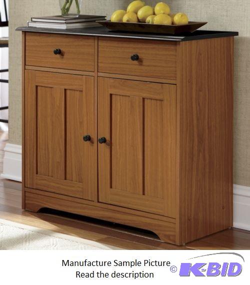 Katie Sideboard - Black top and Oak Finish -&...
