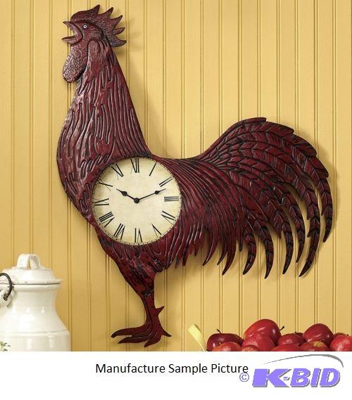 Red Rooster Clock -&nbspThe rooster has alwa...