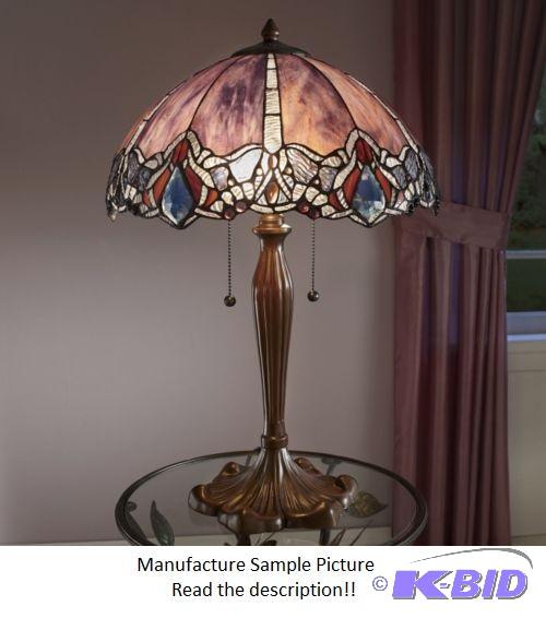 Stained Glass Purple Lamp -&nbspMarbled, pur...