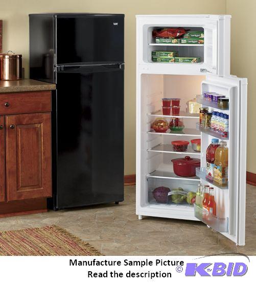 Montgomery Wards Black Refrigerator-Freezer -...