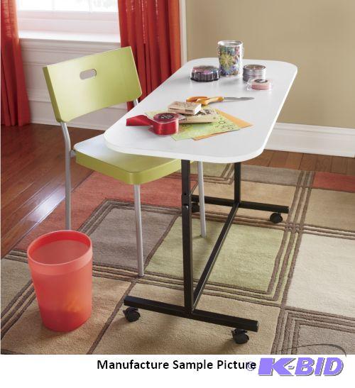 Working Table - White top, black legs - Perfe...