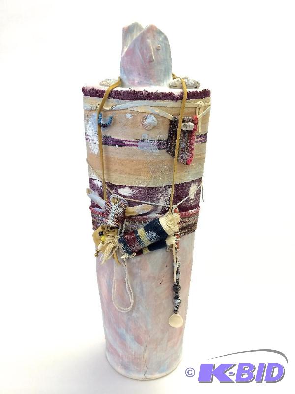 lot 11 image: Navajo Medicine Man Sculpture Vase...Signed M