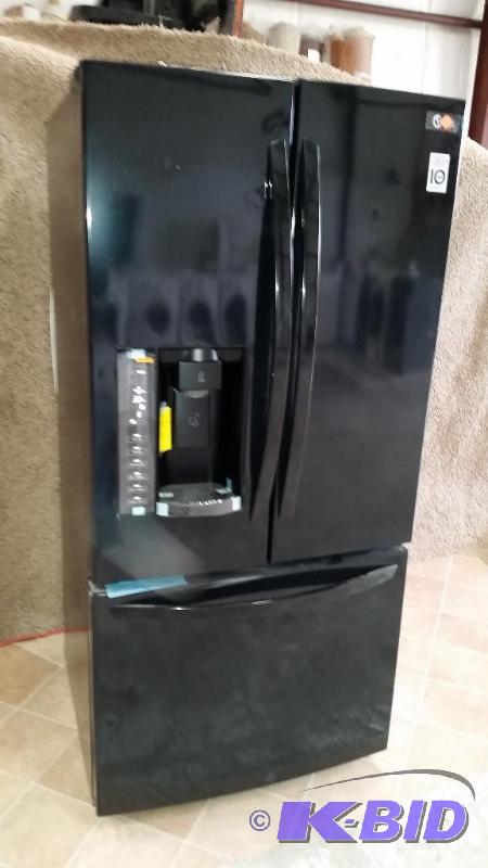 lot 3 image: LG - 24.9 Cu. Ft. French Door Refrigerator with Thru-the-Door Ice and Water  Black Model LFX25978S
