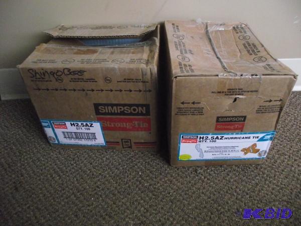 Hurricane Ties   (1) Full box  (1) Partial bo...