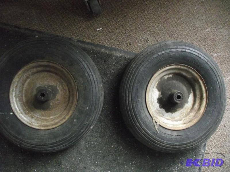 4.00-8 Tires and Rims   Tires weathered but s...