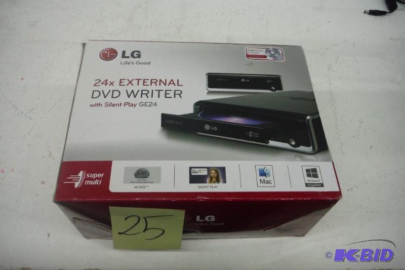 lot 25 image: LG Electronics External DVD Writer Optical Drives GE24NU40