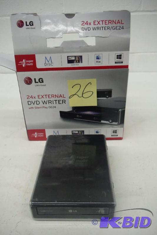 lot 26 image: LG Electronics External DVD Writer Optical Drives GE24NU41