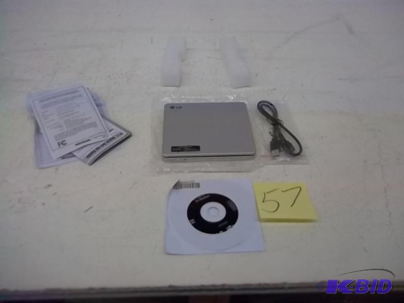 lot 57 image: LG External Slim DVDRW 8X Slot-In USB Cyberlink Optical Drive GP70NS50