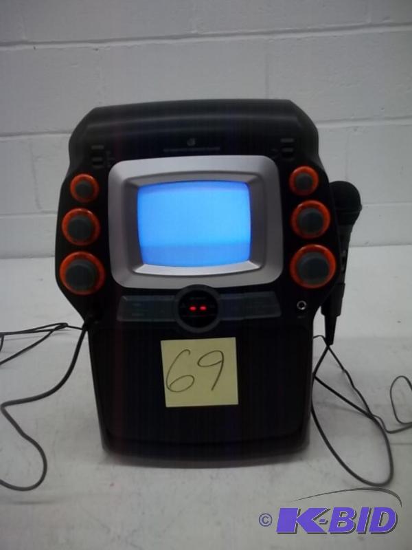 lot 69 image: GPX JM332B CDG Karaoke System with 5 Black-and-White Monitor