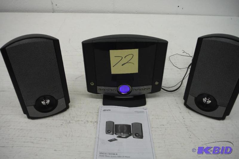 lot 72 image: Gpx Hm3817dtblk Cd Home Music System