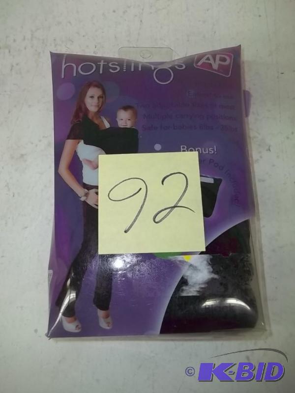 lot 92 image: Hotslings AP (Adjustable Pouch) Sling Baby Carrier (Regular, Black)