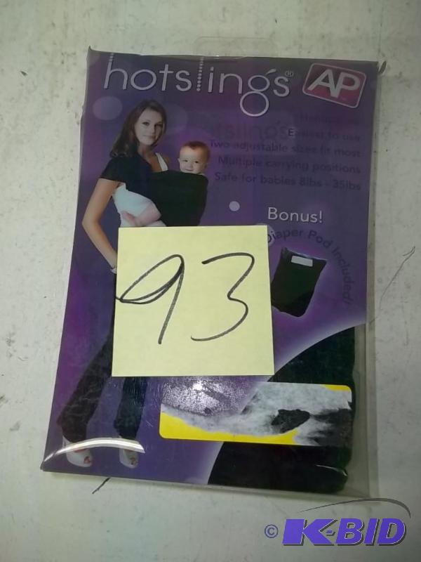 lot 93 image: Hotslings AP (Adjustable Pouch) Sling Baby Carrier (Regular, Black)