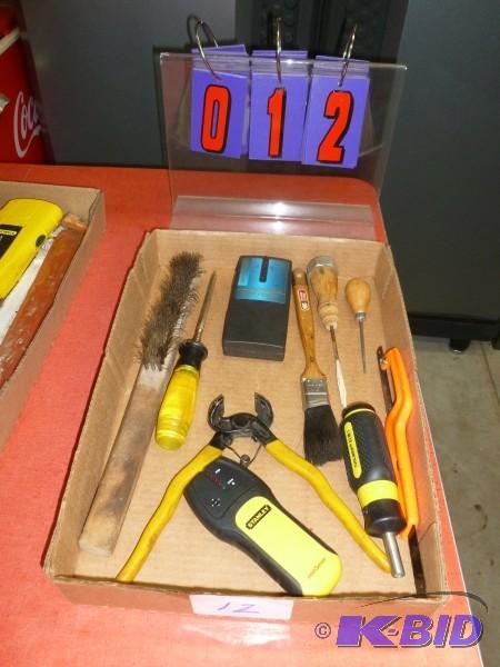 Flat of stanley tools and misc. Terms. Cash o...
