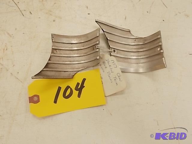 lot 104 image: 1957 Chev. Deck Lid Trim End Pieces...
