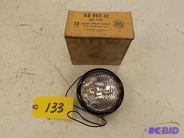 lot 133 image: Vintage KD 863-12 12 Volt Clear Utility Light...