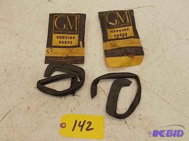 lot 142 image: (2) 1954-56 Chev. Door Hinge Pillar Weatherst...