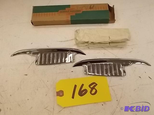 lot 168 image: 1961 Chev. Door Handle Shields, Pair, R&ampL...