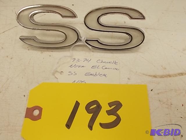 lot 193 image: 1973-74 ChevelleNovaEl Camino SS Emblem, NO...