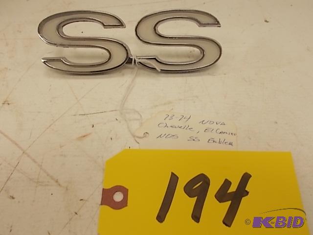 lot 194 image: 1973-74 ChevelleNovaEl Camino SS Emblem, NO...