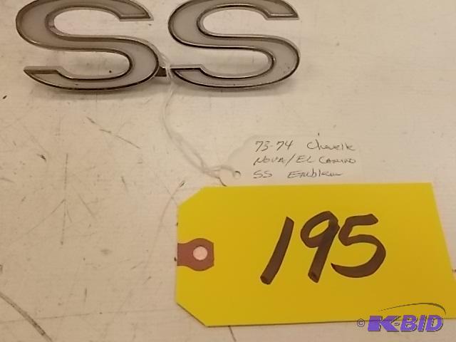 lot 195 image: 1973-74 ChevelleNovaEl Camino SS Emblem, NO...
