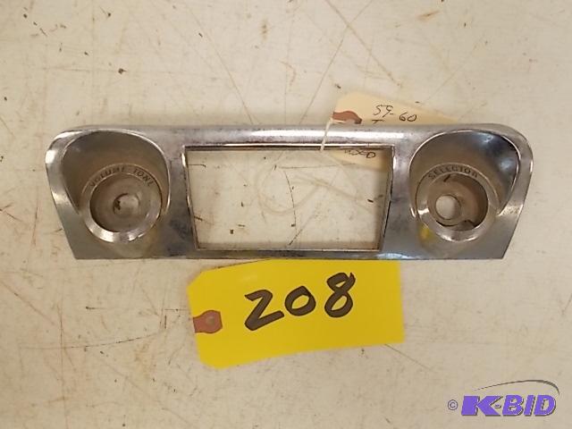 lot 208 image: 1959-60 Chev. Impala Radio Bezel...
