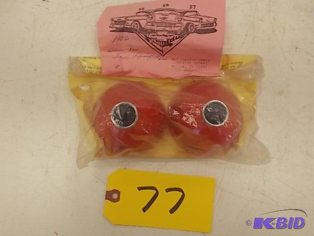 lot 77 image: 1956 Chev. Blue Dot Tail Light Lenses...