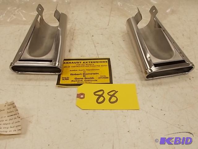 lot 88 image: 1955-56 Chev. Exhaust Extensions, NOS...
