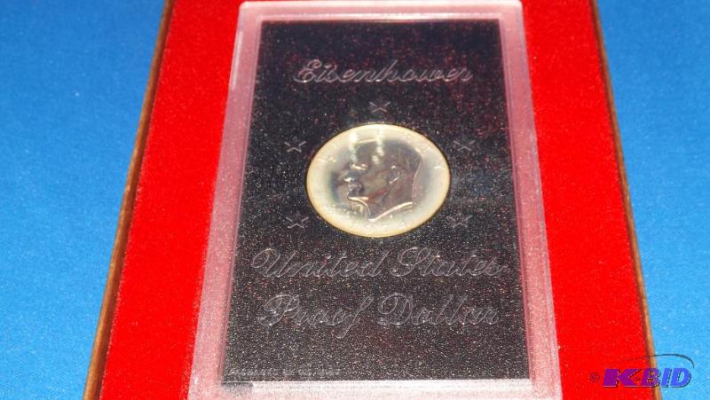 1974 Eisenhower Proof Dollar, S mint, 40% Sil...