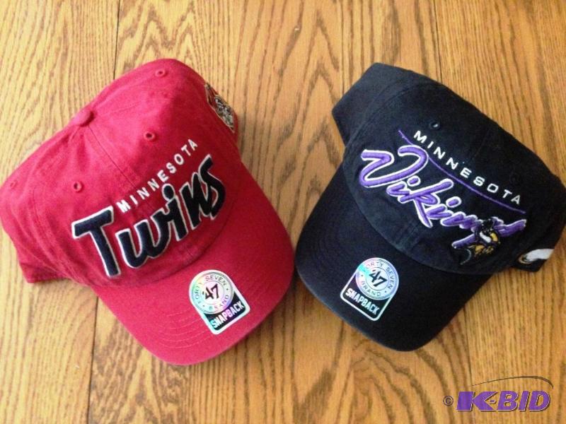 NEW Minnesota Twins and Vikings Hats