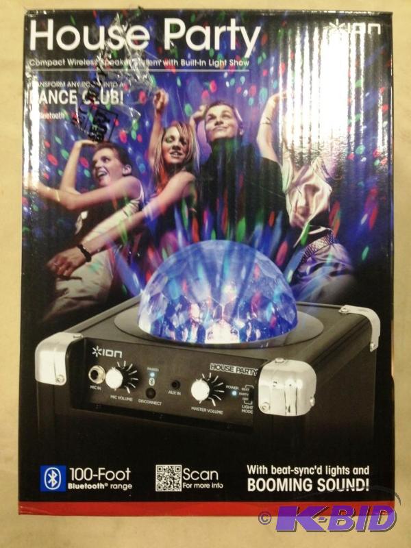 Ion House Party MP3 Stereo Speaker w LIght Show - NIB