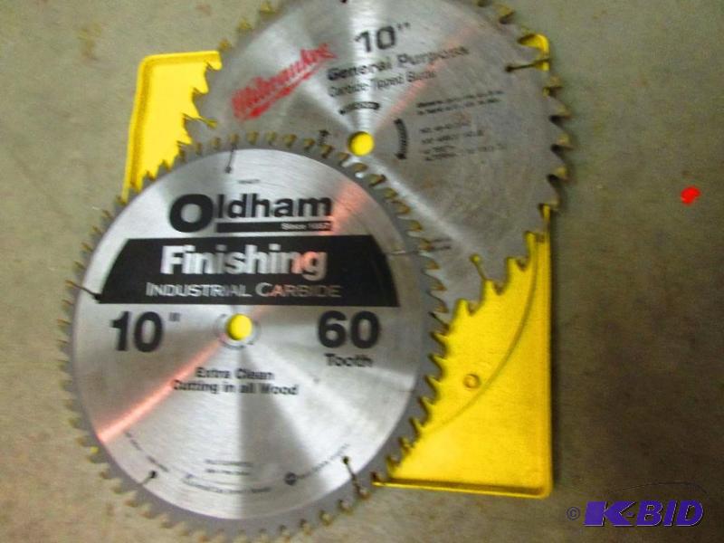 Milwaukee and Oldham 10 inch carbide circular...