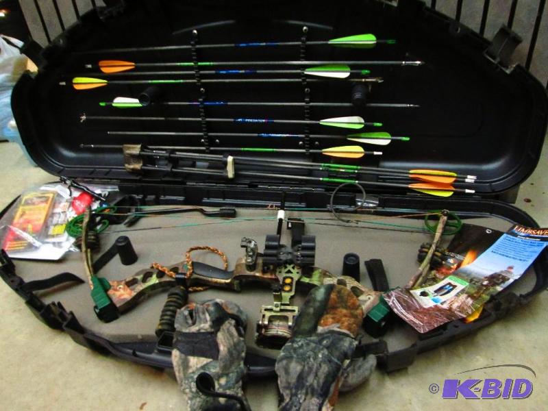 Element right handed bow by Bear with arrows,...