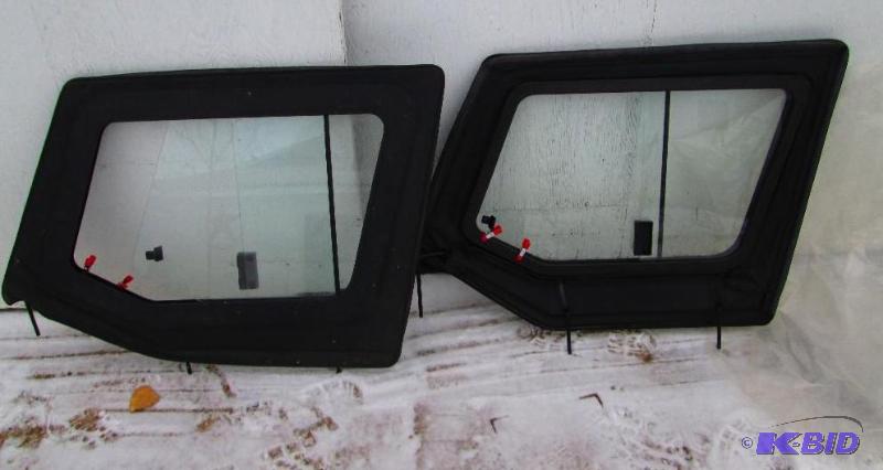 pair of Jeep glass door window panels, fits C...