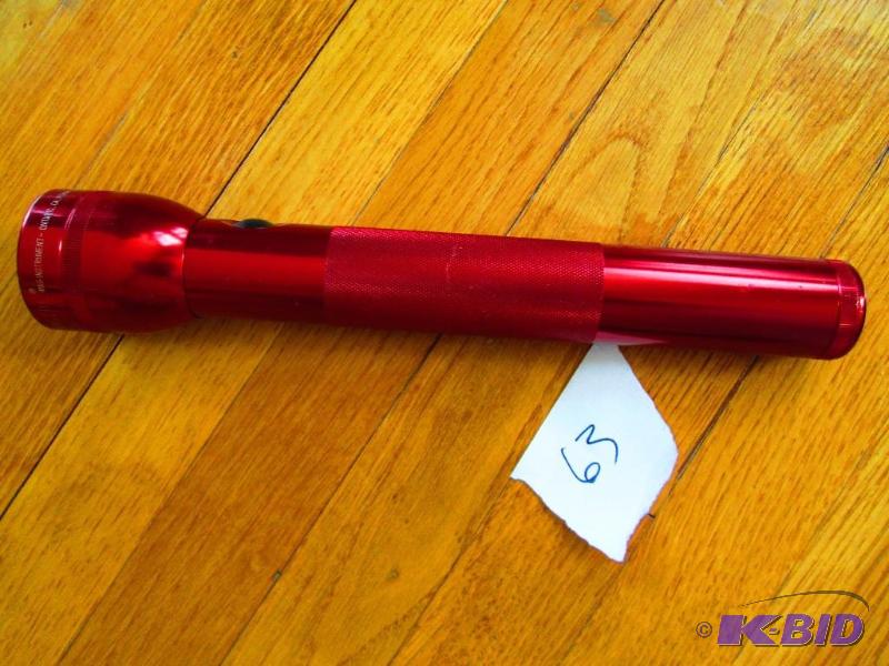 Red Maglite flashlight for D cell battery...