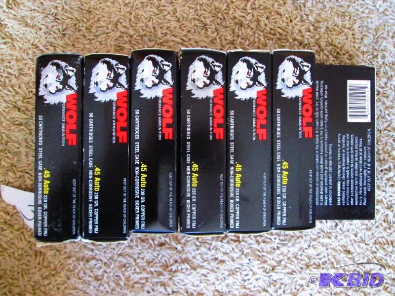 7 cases of 50 bullets, .45 Auto 230 gr. Coppe...