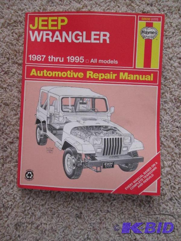 Haynes Jeep Wrangler 1987  1995 auto repair m...