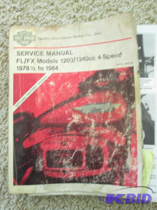 Harley Davidson service manual, FL  FX 1978 ...