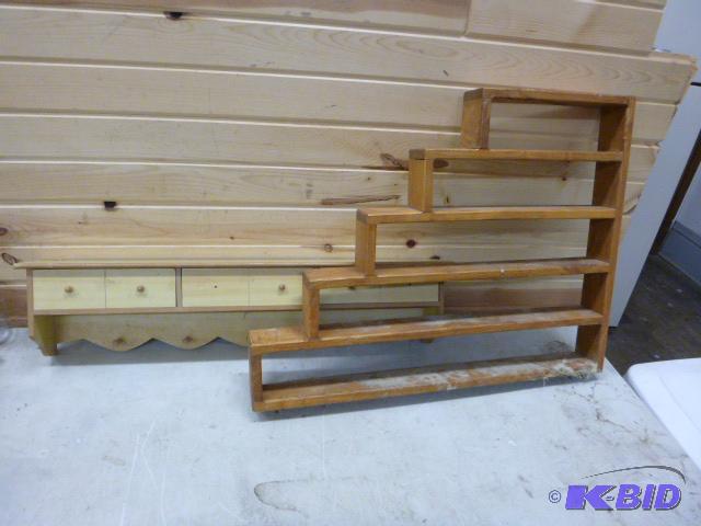 lot 36 image: Two Wooden Shelves...