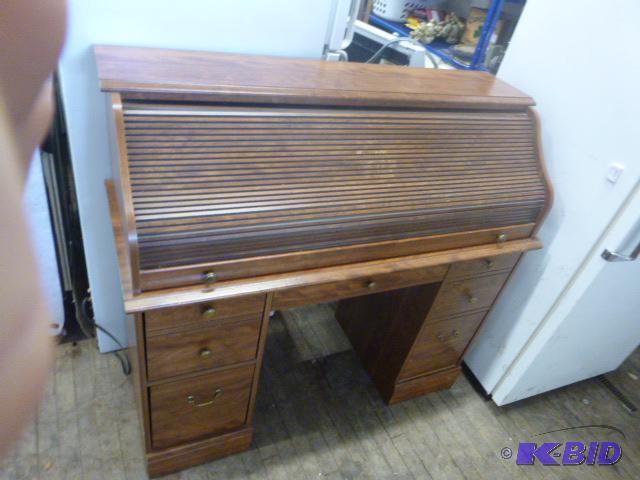 lot 5 image: Roll Top Desh 43" H X 48" W X 20&qu...