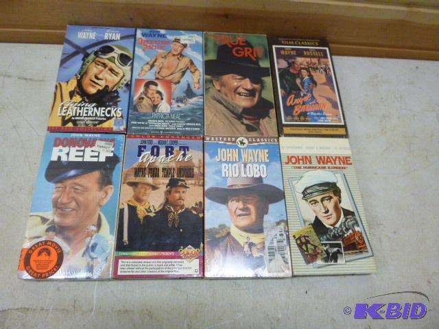 lot 82 image: Eight John Wayne VHS Movies...