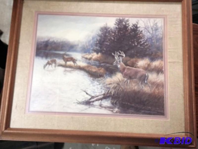 lot 11 image: Framed Julie Crocker Wildlife Print, excellen...