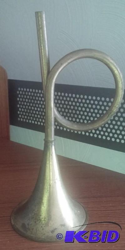 lot 14 image: Vintage Bugle, missing mouth piece...