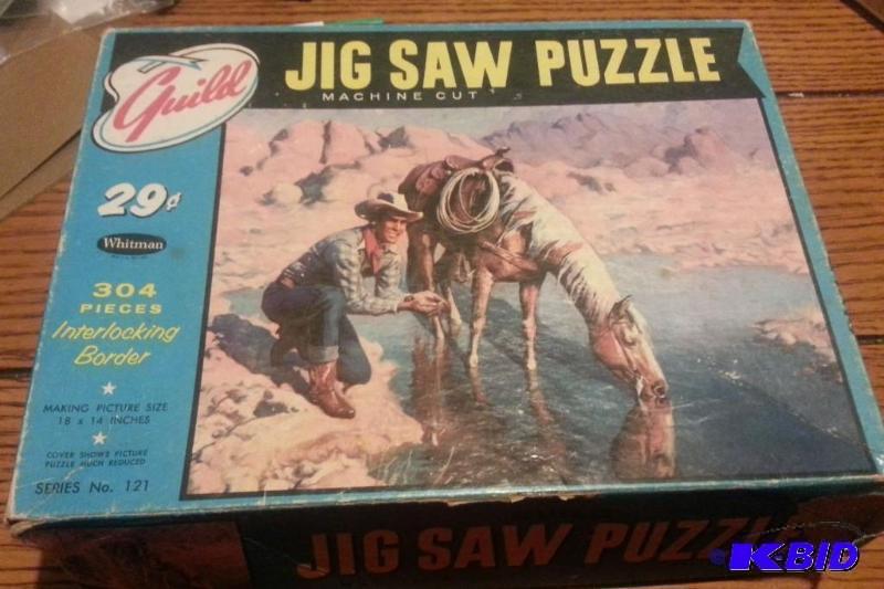 lot 7 image: Vintage Guild Western Jig Saw Puzzle-Complete...