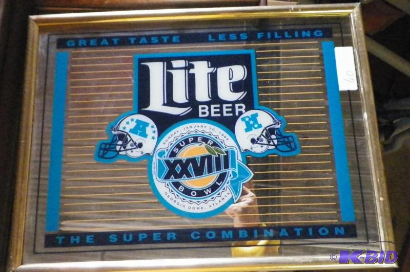 Miller Beer Super Bowl Mirror