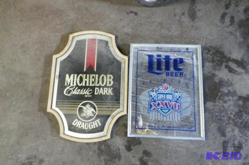 2 Cracked Beer Mirrors