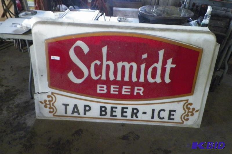 Large Schmidt Beer Sign