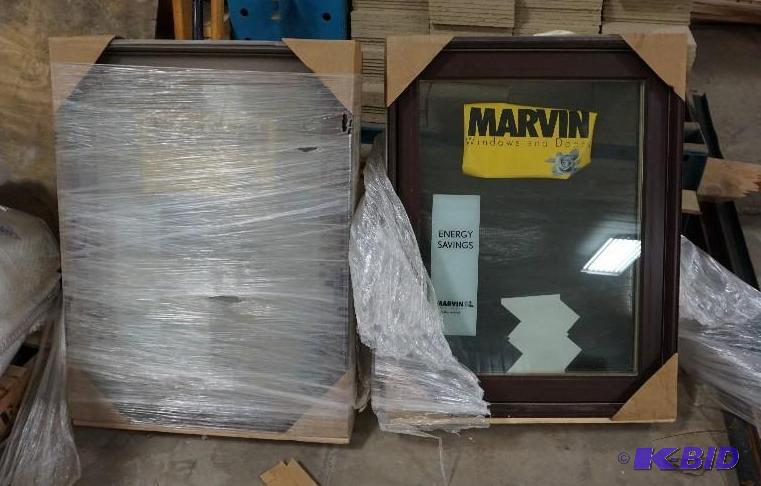 lot 37 image: Set of 2 Marvin Service Windows Size 24"...